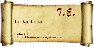 Tinka Emma névjegykártya